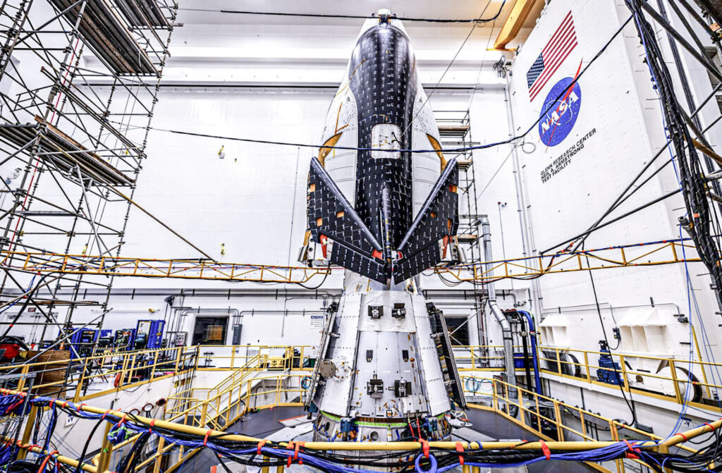 Sierra Space Dream Chaser vibration testing at NASA
